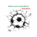 Ver imagem 3 de Adesivo Parede Bola Futebol Efeito 3d Quebrando Parede