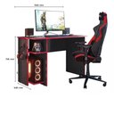Ver imagem 2 de Mesa Computador Gamer com Suporte Fone de Ouvido - Qmove