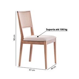 Kit 2 Cadeiras Encosto em Tela Cannes - 4