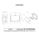 Ver imagem 3 de Quadro de Distribuição Modelo Embutir para 3/4 Disjuntores Tam. 22,6x19,2cm Branco Durín