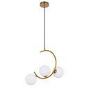 Ver mais imagens de Lustre Pendente Luminaria Meia Lua Enfeite Luxo Decoraçao Sala Quarto Cozinha Casa Recepçao Comercia