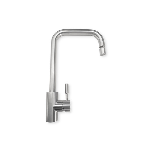 Torneira Monocomando Kitchen Pro em Aço Inox Escovado com Bico Articulado e Arejador