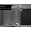 Ver imagem 2 de Torneira Monocomando Kitchen Pro em Aço Inox Escovado com Bico Articulado e Arejador