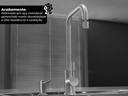 Ver imagem 2 de Torneira Monocomando Kitchen Pro em Aço Inox Escovado com Bico Articulado e Arejador