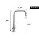 Ver imagem 3 de Torneira Monocomando Kitchen Pro em Aço Inox Escovado com Bico Articulado e Arejador