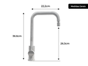 Ver imagem 3 de Torneira Monocomando Kitchen Pro em Aço Inox Escovado com Bico Articulado e Arejador