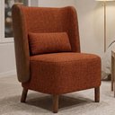 Ver imagem 2 de Poltrona Decorativa Verso Pes Madeira Linho Color Trend e Courino Tca 303 Tcs 727 Moll