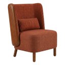 Ver imagem 1 de Poltrona Decorativa Verso Pes Madeira Linho Color Trend e Courino Tca 303 Tcs 727 Moll