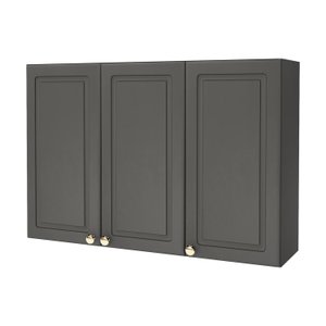 Armário Aéreo 3 Portas 120cm Fechado Paris 