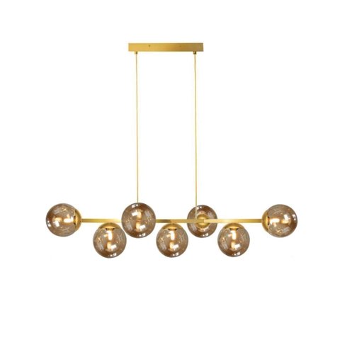 Pendente Jabuticaba 1,20m Mesa Sala de Jantar Bancada Hall Arevo Iluminação Fumê