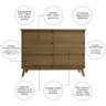 Cômoda Reforçada para Quarto Londres com 6 Gavetas - Amêndoa - 3