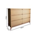 Ver imagem 4 de Cômoda Reforçada para Quarto Londres com 6 Gavetas - Amêndoa