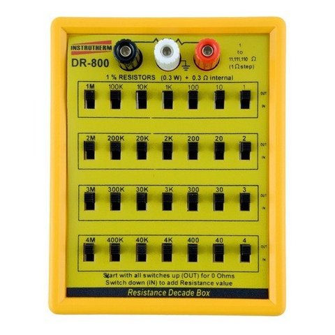 Década Resistiva 0,3 Watts Faixa Medição 1 A 11111110 Ohms Modelo Dr-800