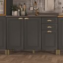 Ver imagem 3 de Balcão para Pia sem Tampo 3 Portas 2 Gavetas 120cm Paris 