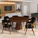 Ver mais imagens de Conjunto Mesa de Jogos Carteado Bellagio Tampo Reversível e 6 Cadeiras Madeira Poker Base Cone Velud