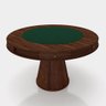Conjunto Mesa de Jogos Carteado Bellagio Tampo Reversível e 6 Cadeiras Madeira Poker Base Cone Velud - 2