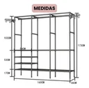 Ver imagem 2 de Arara Cabideiro para Roupa Triplo Cabides Sapateira Multiuso