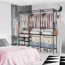 Ver imagem 1 de Arara Cabideiro para Roupa Triplo Cabides Sapateira Multiuso