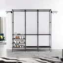 Ver imagem 4 de Arara Cabideiro para Roupa Triplo Cabides Sapateira Multiuso