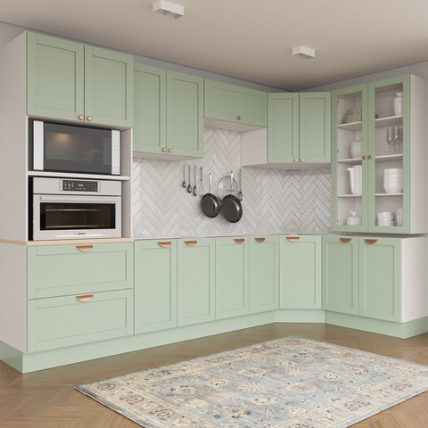 Cozinha Modulada 9 Peças  4 Aéreos 4 Balcões e Torre Quente Arizona CabeCasa MadeiraOriginals