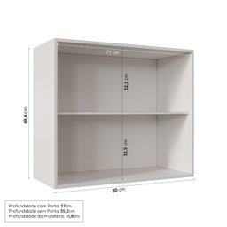 Cozinha Modulada 9 Peças sem Tampo 4 Aéreos 4 Balcões e Torre Quente Arizona CabeCasa MadeiraMadeira - 11