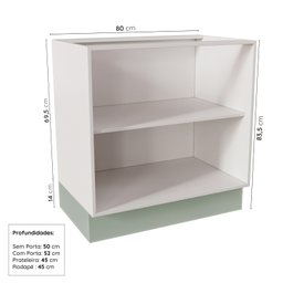 Cozinha Modulada 9 Peças sem Tampo 4 Aéreos 4 Balcões e Torre Quente Arizona CabeCasa MadeiraMadeira - 16