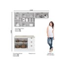 Ver imagem 2 de Cozinha Compacta Modulada 100% MDF Peças 6 Portas 3 Gavetas com Tampo e 200x220,5x51cm