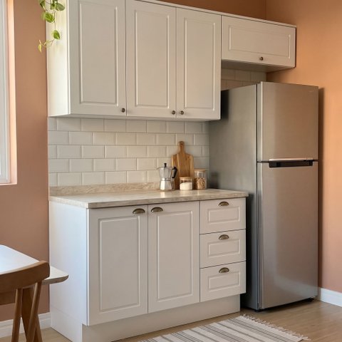 Cozinha Compacta Modulada 100% MDF Peças 6 Portas 3 Gavetas com Tampo e 200x220,5x51cm