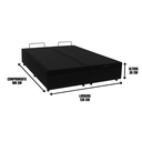 Ver imagem 4 de Cama Box Baú Casal Bipartida com Pistão a Gás - Suede Preto 138x188cm