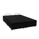 Ver imagem 2 de Cama Box Baú Casal Bipartida com Pistão a Gás - Suede Preto 138x188cm