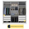Guarda Roupa Casal 100% Mdf 6 Portas 6 Gavetas com Espelho Fortuna Tcil - 3