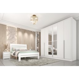Guarda Roupa Casal 100% Mdf 6 Portas 6 Gavetas com Espelho Fortuna Tcil - 15