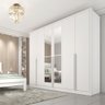 Guarda Roupa Casal 100% Mdf 6 Portas 6 Gavetas com Espelho Fortuna Tcil - 1