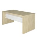 Ver imagem 2 de Escrivaninha Mesa Escritório em L Elegante Tamburato 158,5cm Marrom/Carvalho/Branco Artany