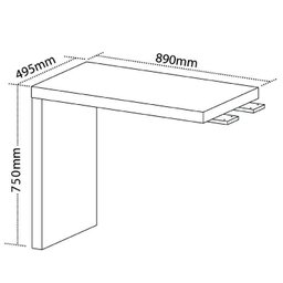 Mesa de Escritório em L Executiva Tamburato  - 6