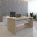 Ver imagem 1 de Escrivaninha Mesa Escritório em L Executiva Tamburato