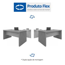 Mesa de Escritório em L Elegante Tamburato  - 19