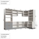 Ver imagem 4 de Cozinha Modulada 9 Peças 4 Aéreos 4 Balcões e Torre Quente Arizona CabeCasa MadeiraOriginals