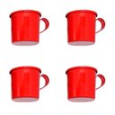 Ver imagem 1 de Kit 4 Canecas em alumínio estilo Moscow Mule Decor - Vermelha