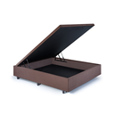 Ver imagem 3 de Cama Box Baú Viúva 128x188x42cm Suede com Pistão a Gás