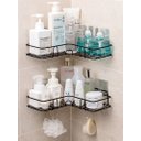 Ver imagem 4 de Suportes Porta Shampoo Cosméticos de Canto Kit Com 2