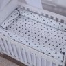 Kit Protetor de Berço 100% Algodão Percal 200 Fios Rolinho Moderninhos 08 Peças:space - 1