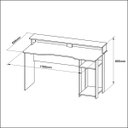 Ver mais imagens de Kit Gamer Mesa Escrivaninha Para 2 Monitores + Estante Cor: Preto com Vermelho