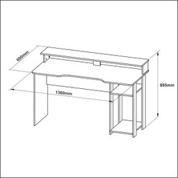 Kit Gamer Mesa Escrivaninha Para 2 Monitores + Estante Cor: Preto com Vermelho - 8 Kit Gamer Mesa Escrivaninha Para 2 Monitores + Estante Cor: Preto com Vermelho - 8