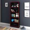 Ver imagem 4 de Kit Gamer Mesa Escrivaninha Para 2 Monitores + Estante Cor: Preto com Vermelho