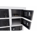 Ver imagem 5 de Armário para Celular 30 Portas com Chave em Aço Steelon Móveis