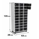 Ver imagem 4 de Armário para Celular 30 Portas com Chave em Aço Steelon Móveis