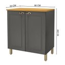 Ver imagem 4 de Balcão com Tampo 2 Portas 80cm Paris 