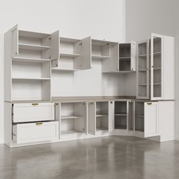 Cozinha Modulada 9 Peças com Tampo 4 Aéreos 4 Balcões e Torre Quente Arizona CabeCasa MadeiraMadeira - 10
