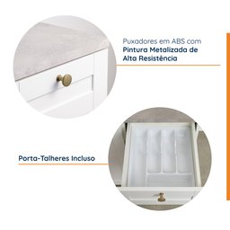 Cozinha Modulada 9 Peças com Tampo 4 Aéreos 4 Balcões e Torre Quente Arizona CabeCasa MadeiraMadeira - 7